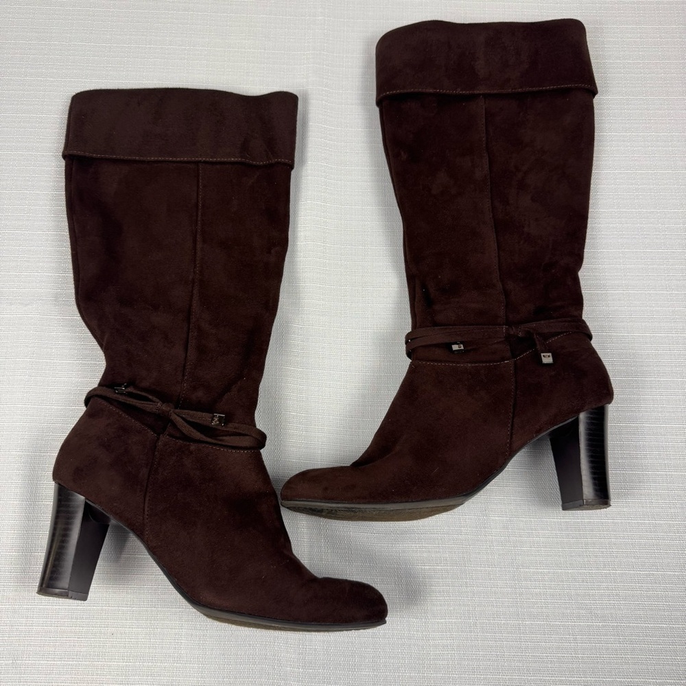 Brown Suede‎ Knee-High Women's Boots